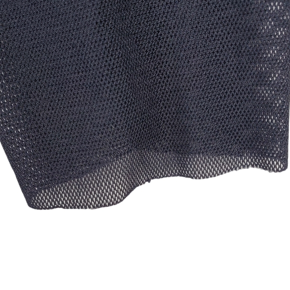 ATTENTION Stretch illusion net Cowl Neck Black Long Sleeve Top Sz M - Picture 5 of 9